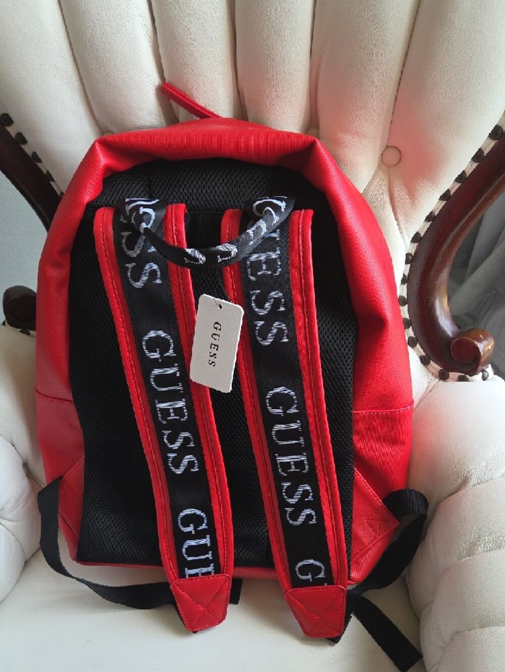 GUESS Red Logo Backpack - Picture 2 of 6